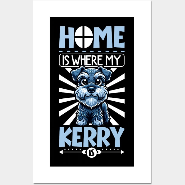 Home is with my Kerry Blue Terrier Wall Art by Modern Medieval Design